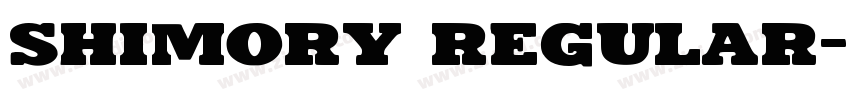 Shimory Regular字体转换